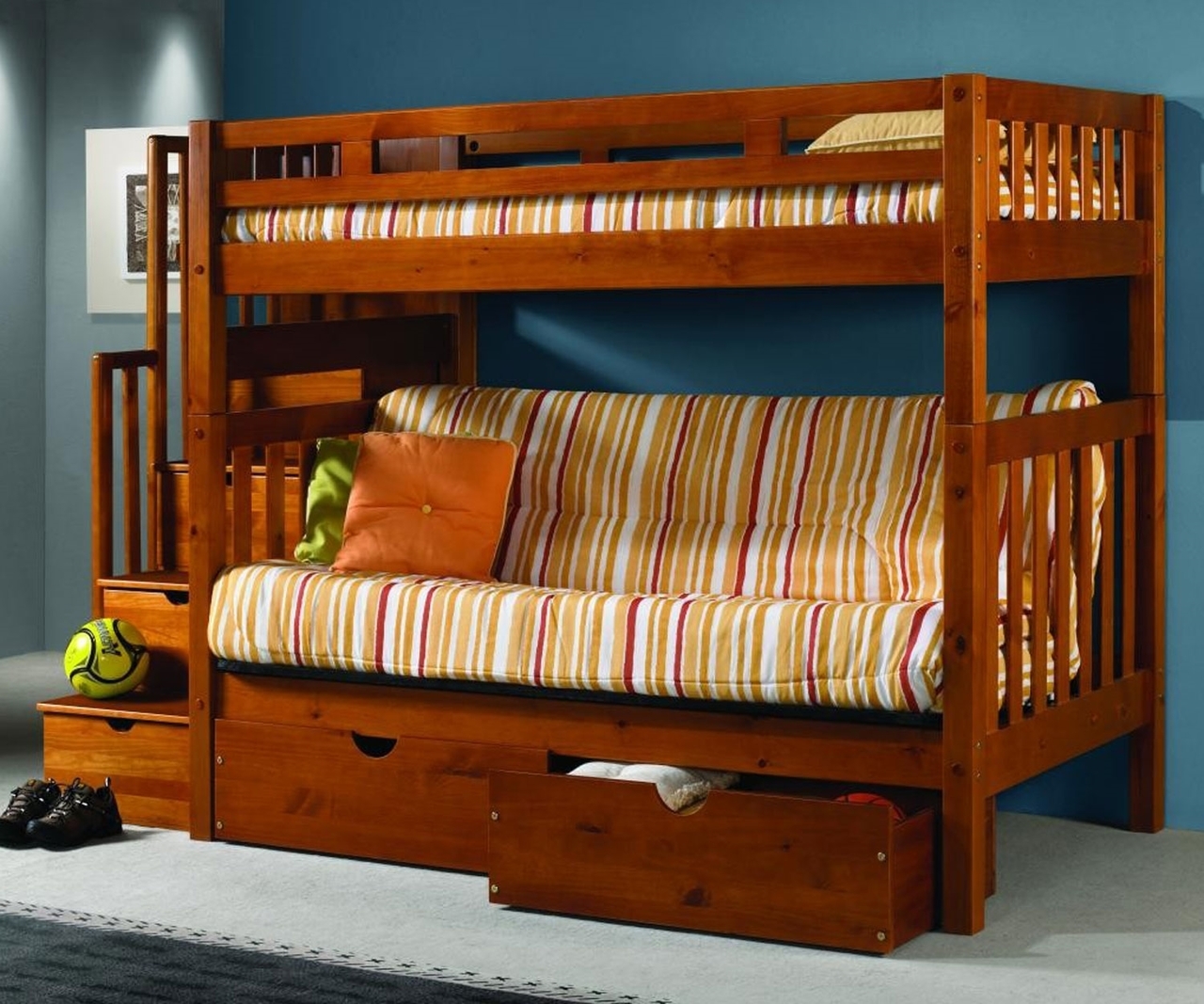 Spotlight On Bunk Beds With Stairs, Kids Bunk Bed With Sofa