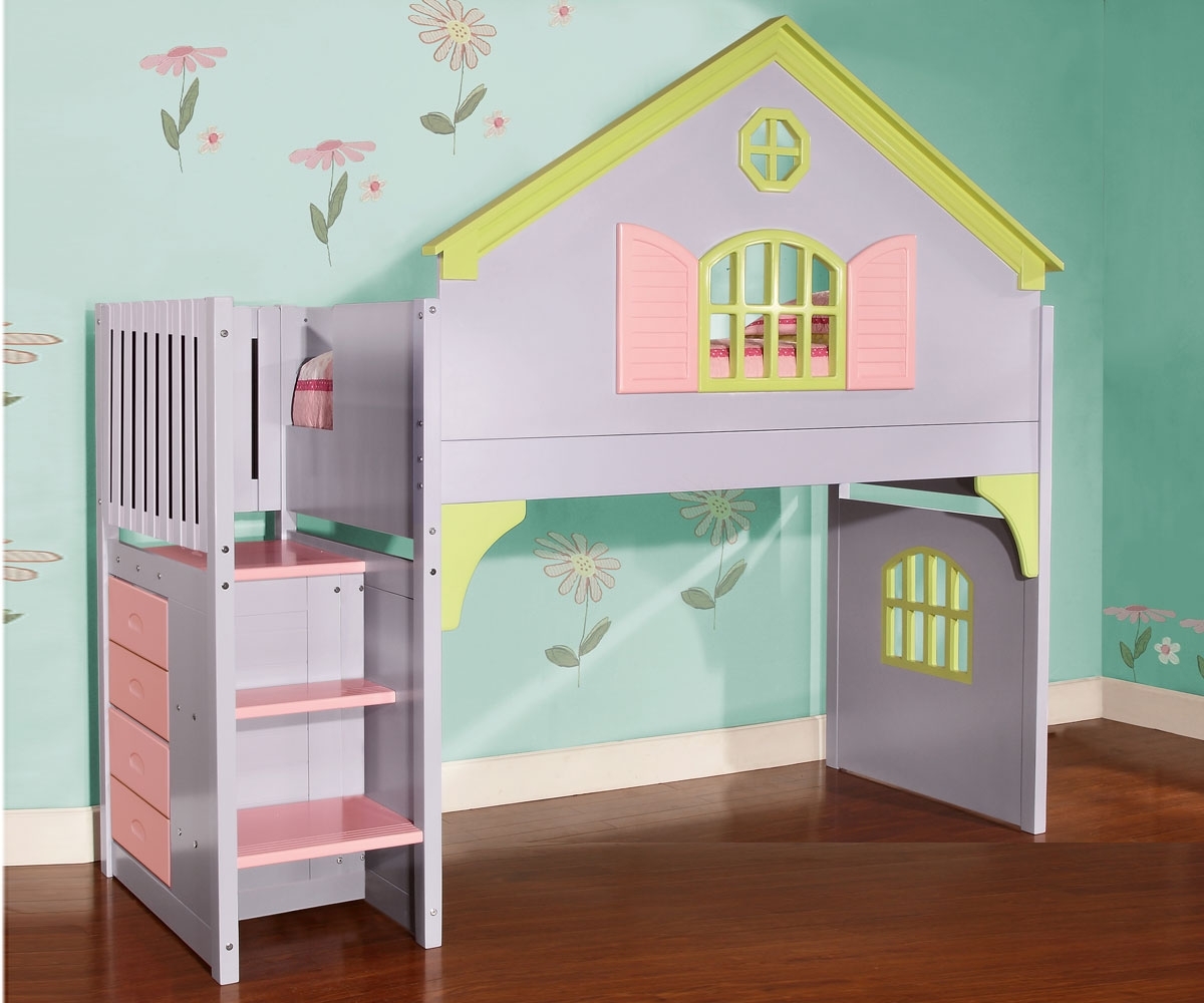 Doll House Loft Bed | Kids Furniture Warehouse 